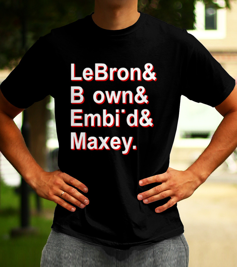 LeBron Brown Embiid Maxey Philadelphia 76ers NBA 2026 T-Shirt