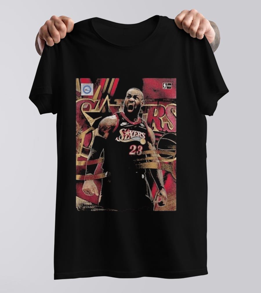 Lebron James Joins Philadelphia 76ers Number 23 NBA Team Jersey T-Shirt