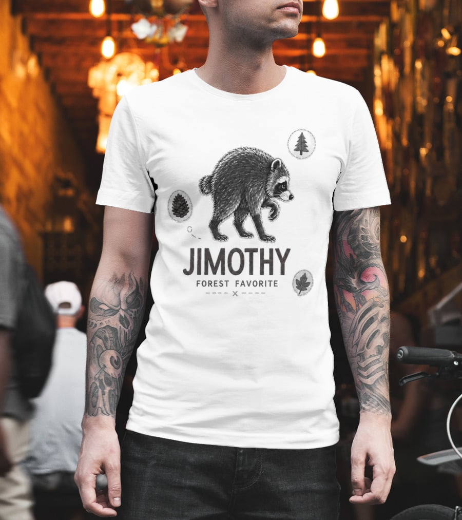 Jimothy Forest Favorite Bear Silhouette And Trees T-Shirt