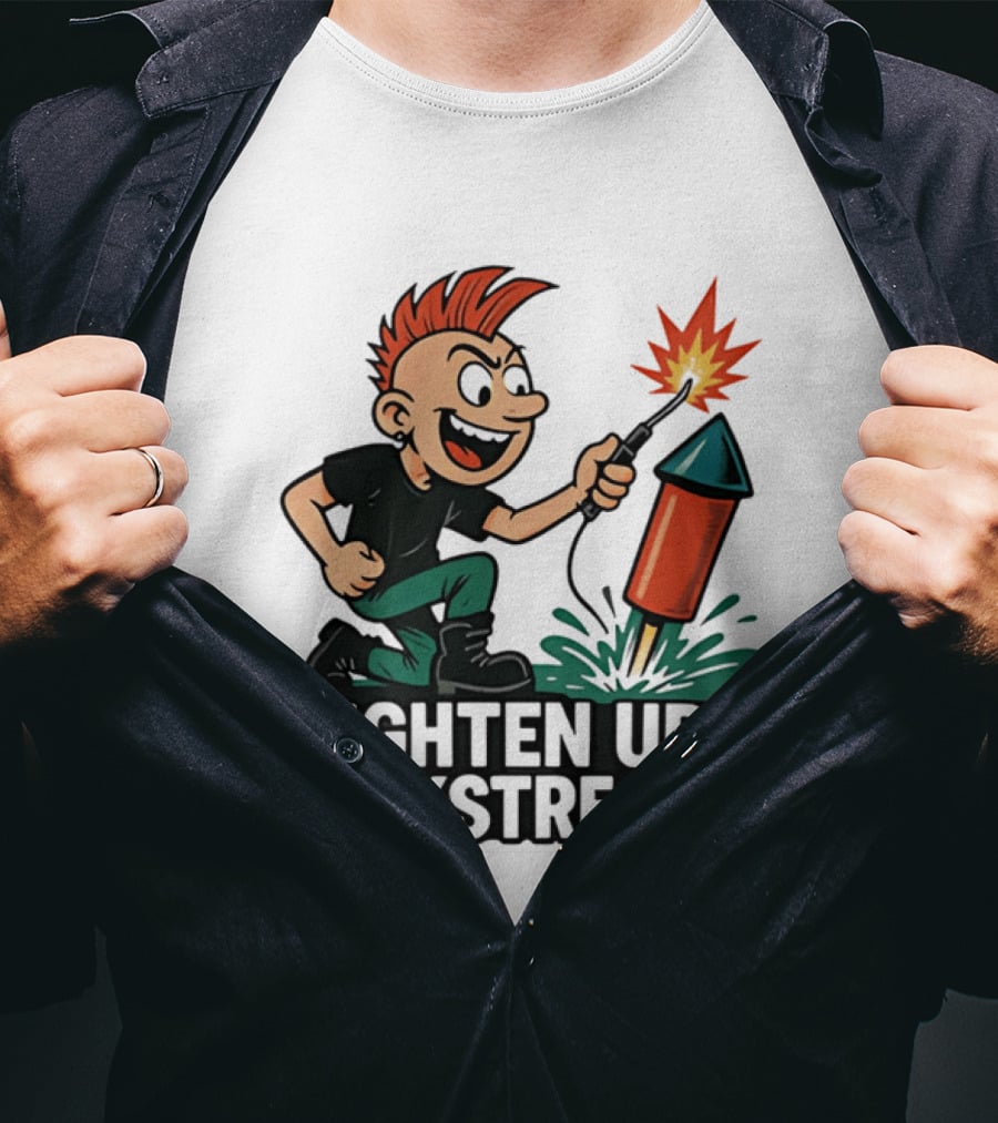 Lighten Up Kickstream Fireworks Rocket Blast T-Shirt