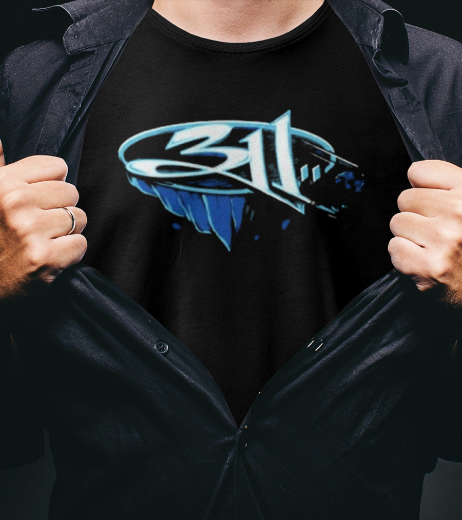 311 July 28 2026 Grand Rapids MI Blue Stylized Text Event T-Shirt