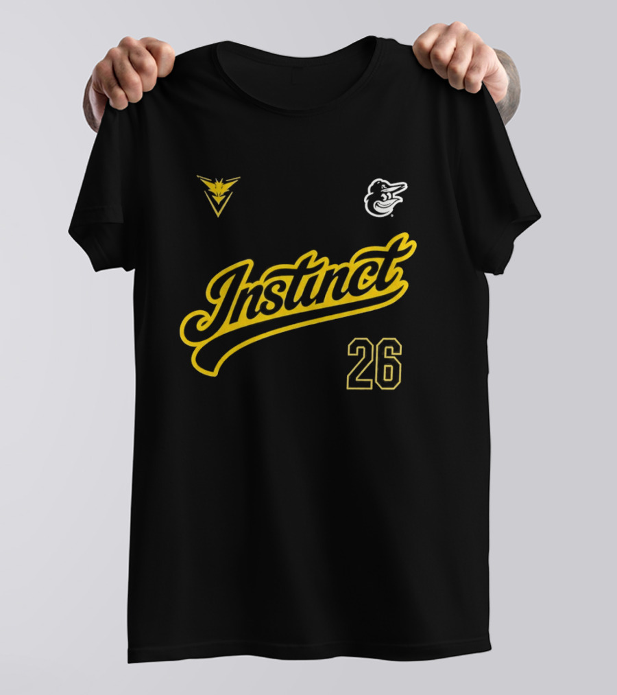 2026 Instinct Orioles Pokémon GO Night Team Yellow 26 T-Shirt
