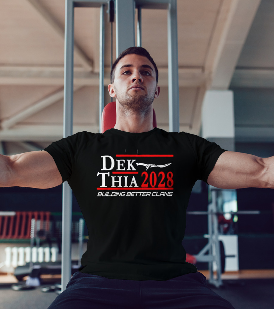 Dek Thia 2028 Building Better Clans Knife T-Shirt