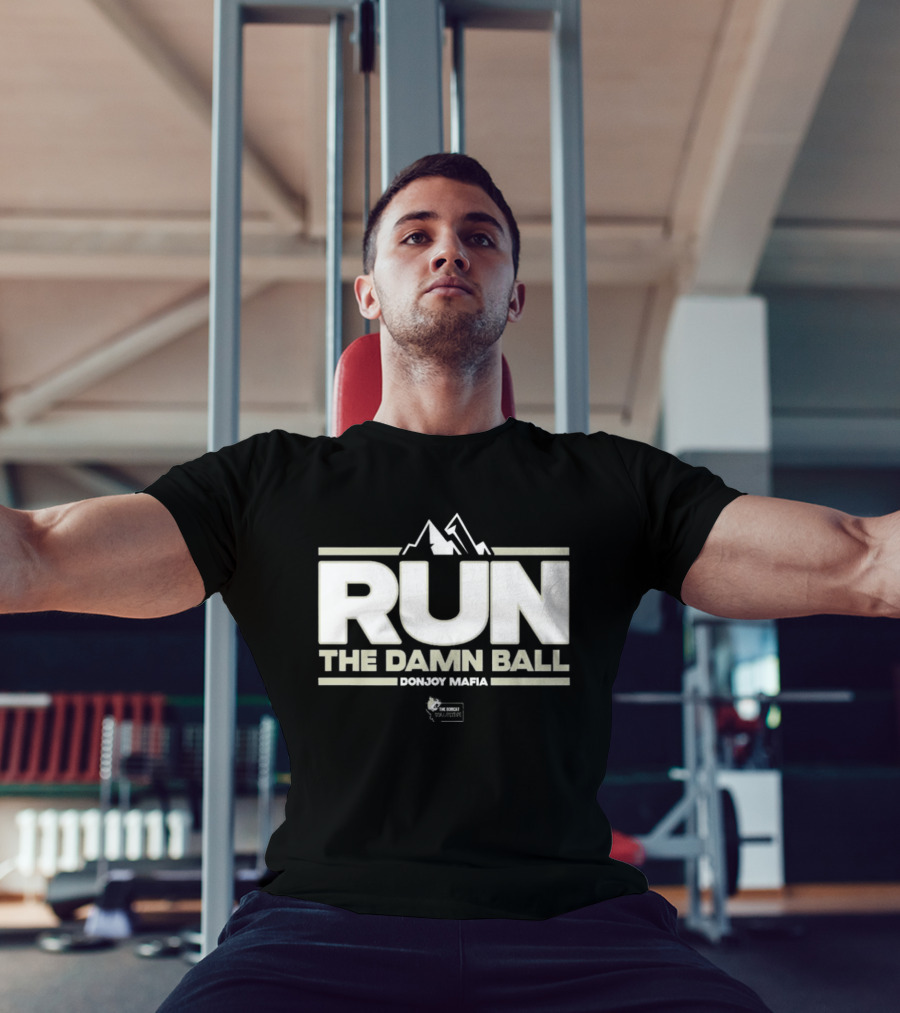 RUN THE DAMN BALL Bobcat Collective Montana Football T-Shirt