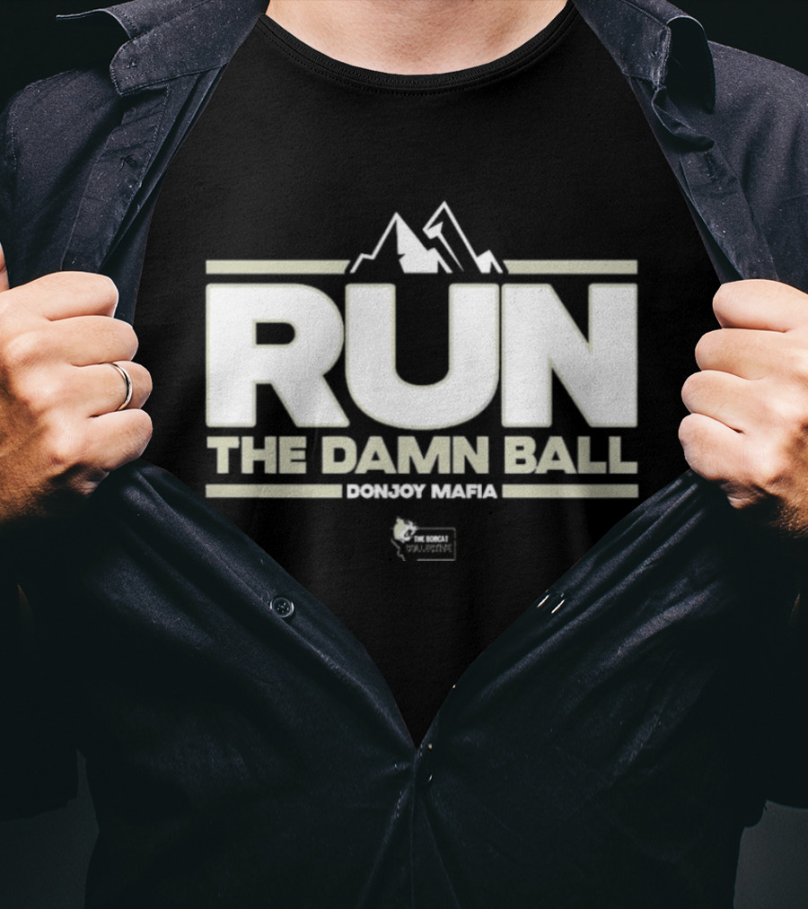 RUN THE DAMN BALL Bobcat Collective Montana Football T-Shirt
