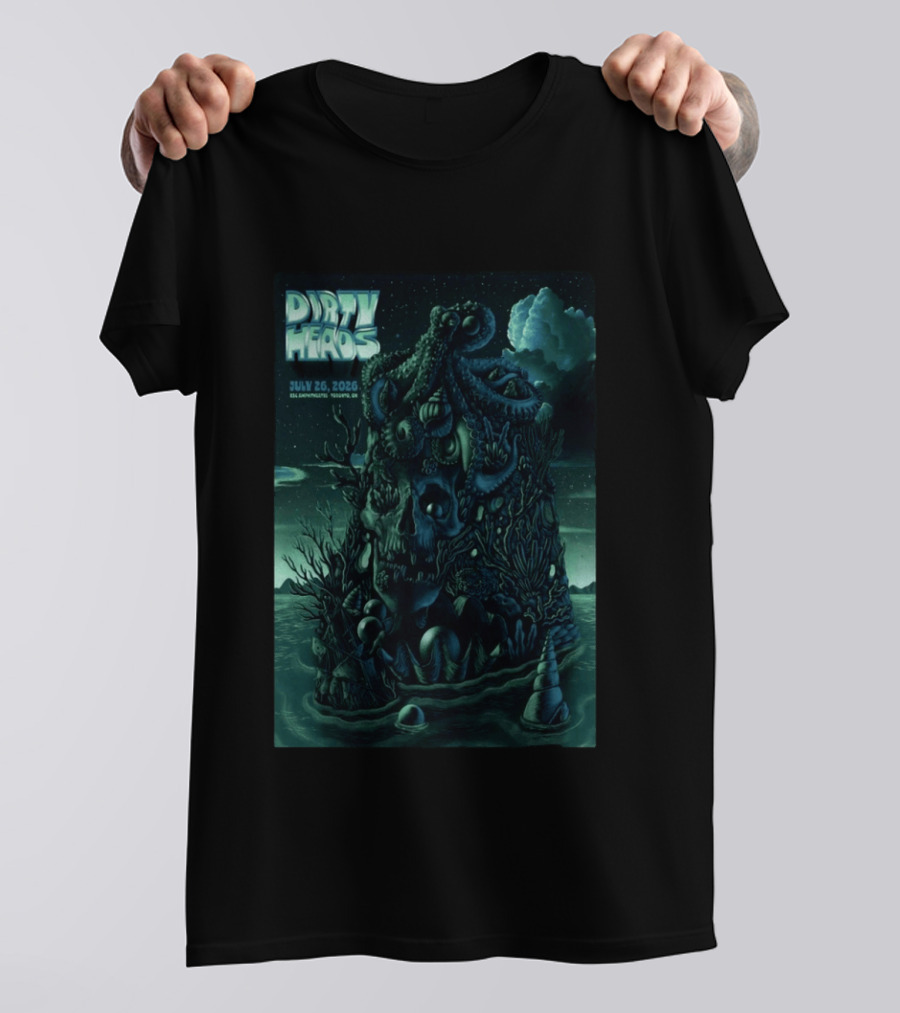 Dirty Heads Toronto Concert Skull Octopus July 26 2026 RBC Amphitheatre T-Shirt