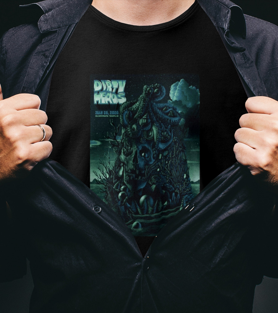 Dirty Heads Toronto Concert Skull Octopus July 26 2026 RBC Amphitheatre T-Shirt