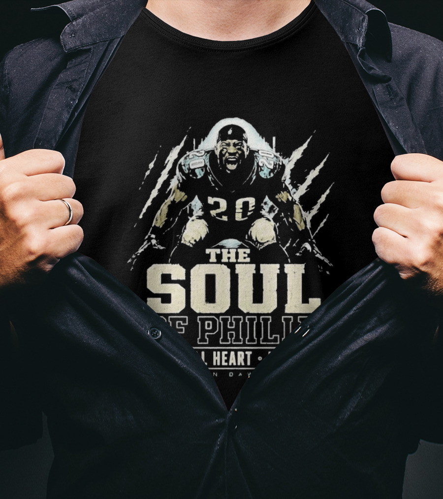 Brian Dawkins The Soul Of Philly All Heart No Fear 20 Eagles Legend T-Shirt