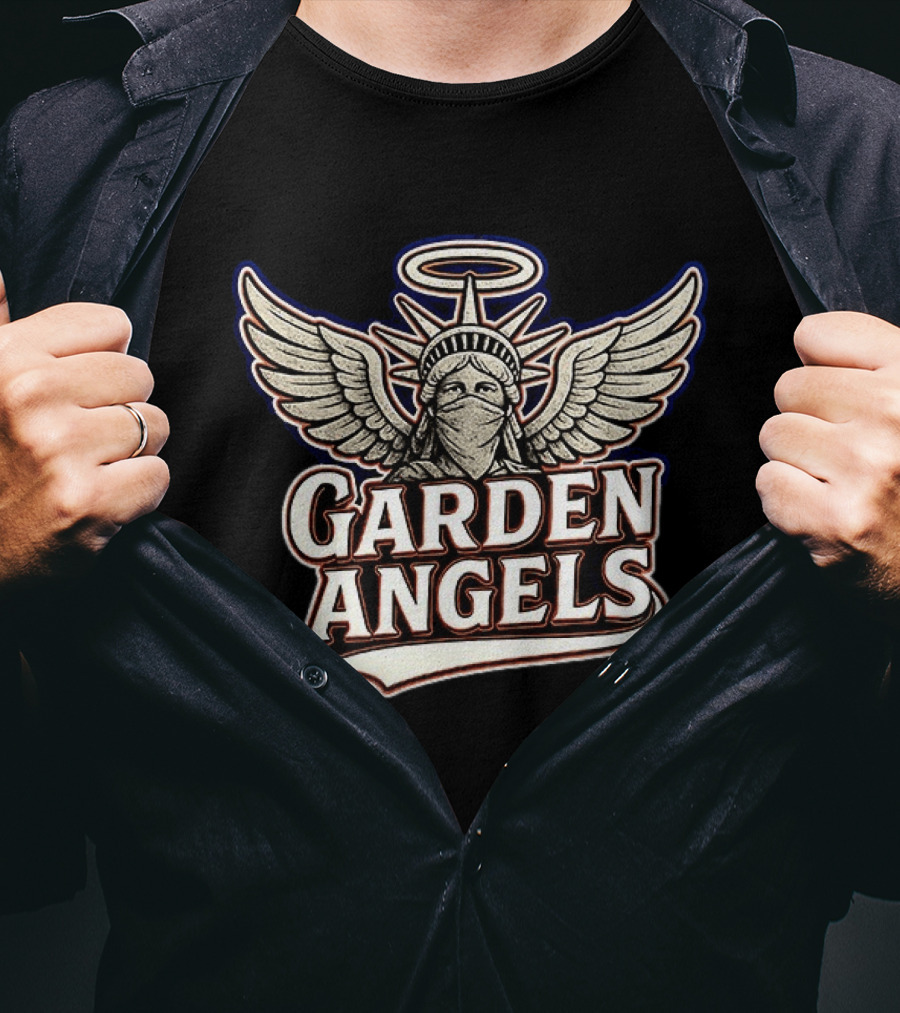 Garden Angels Winged Statue Of Liberty Halo T-Shirt