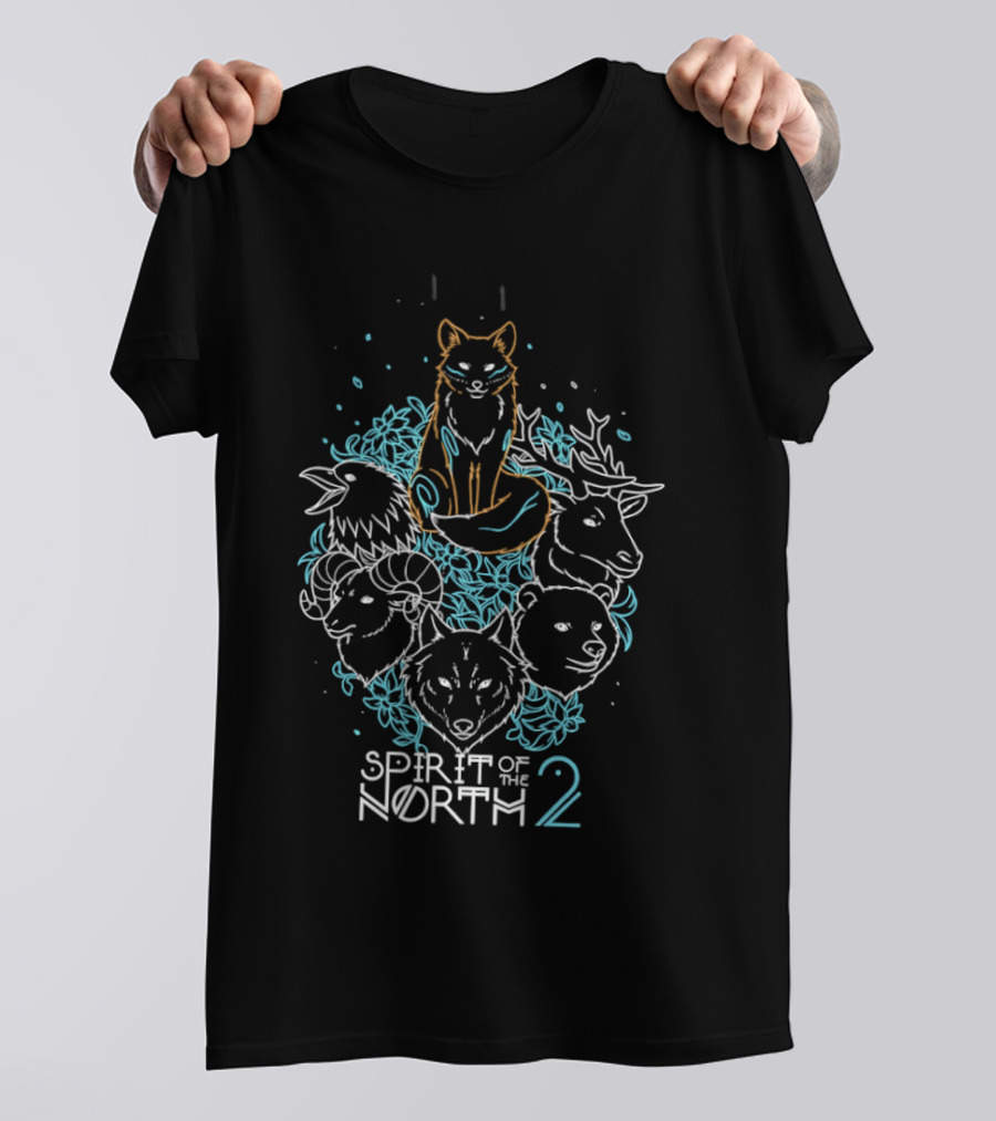 Spirit Of The North 2 Guardian Spirits Animal Circle T-Shirt