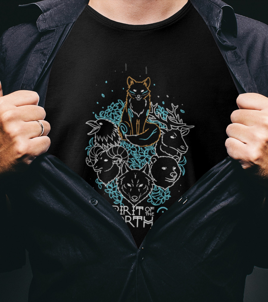 Spirit Of The North 2 Guardian Spirits Animal Circle T-Shirt