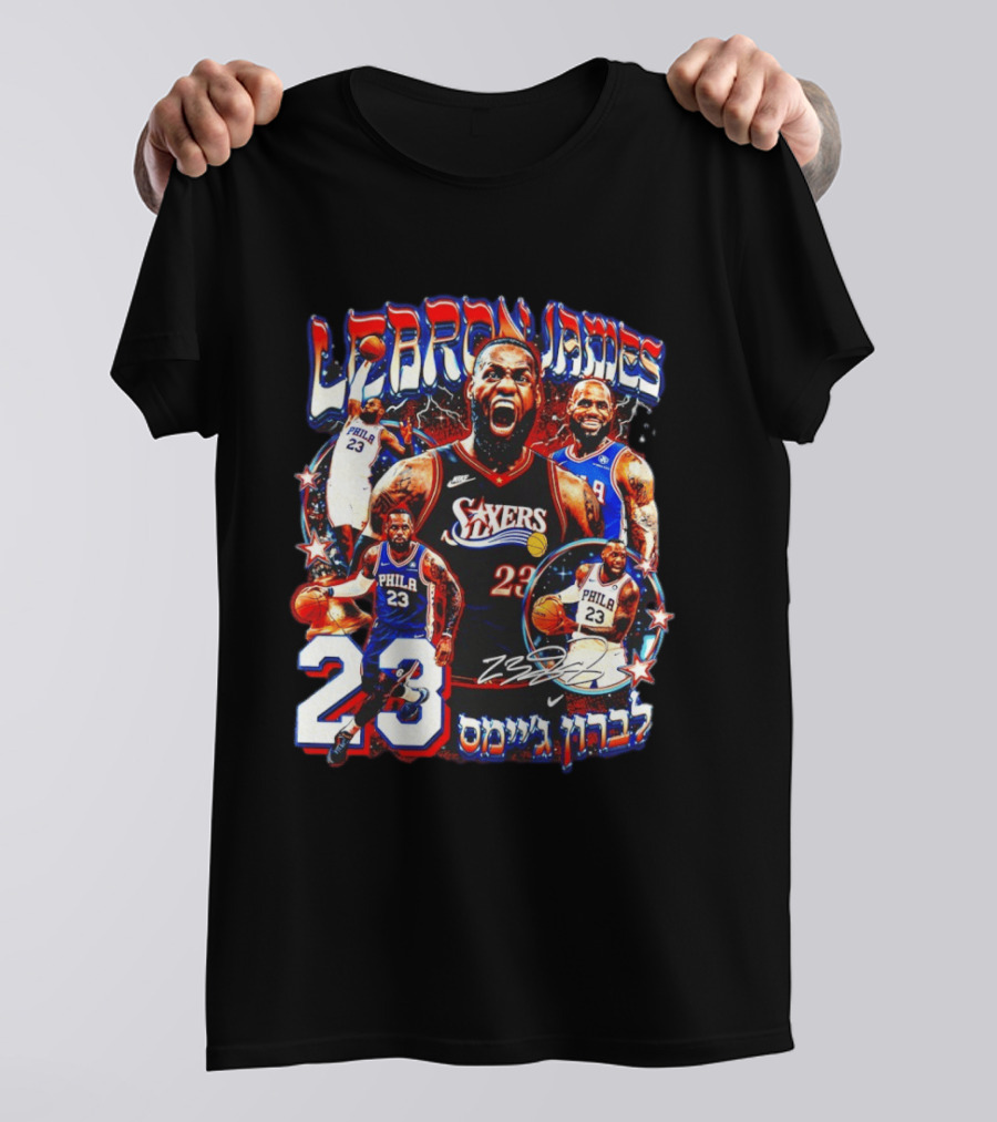 LeBron James 23 Philadelphia Sixers Basketball 76ers Nike NBA T-Shirt