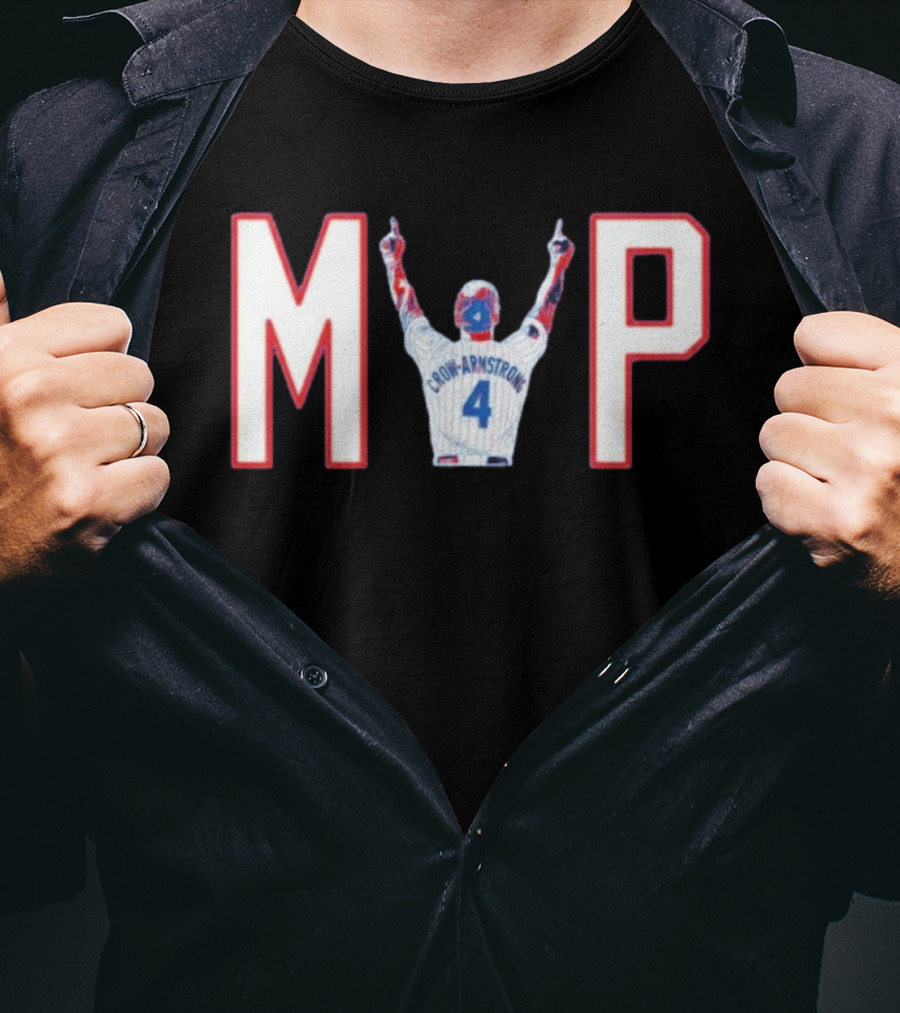Chicago Cubs Crow Armstrong MVP 4 Baseball Celebration T-Shirt