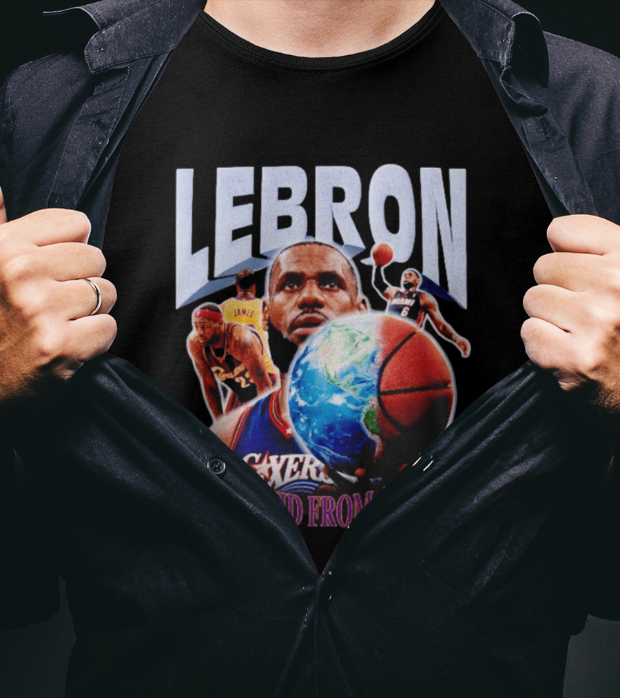 LeBron James Just A Kid From Akron Philadelphia 76ers T-Shirt