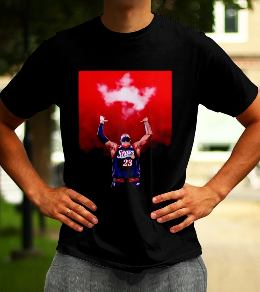 Philadelphia 76ers LeBron James Number 23 Cloud Crown T-Shirt