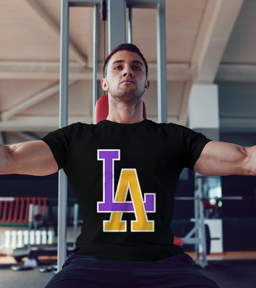 Los Angeles Lakers Purple Gold LA T-Shirt