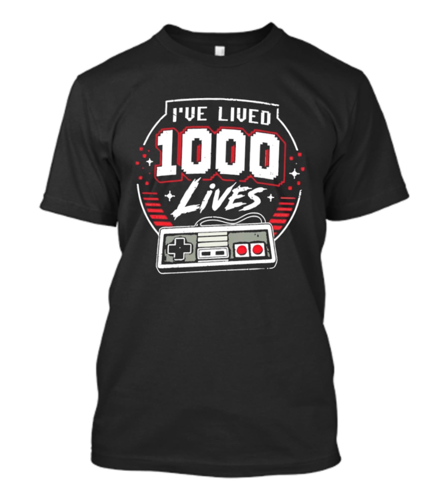 I've Lived 1000 Lives Retro Gaming Controller T-Shirt