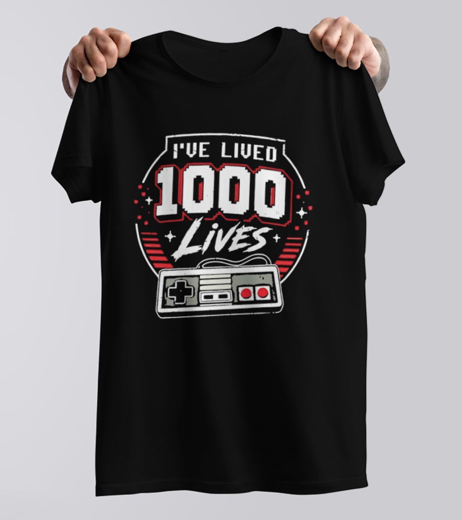 I've Lived 1000 Lives Retro Gaming Controller T-Shirt