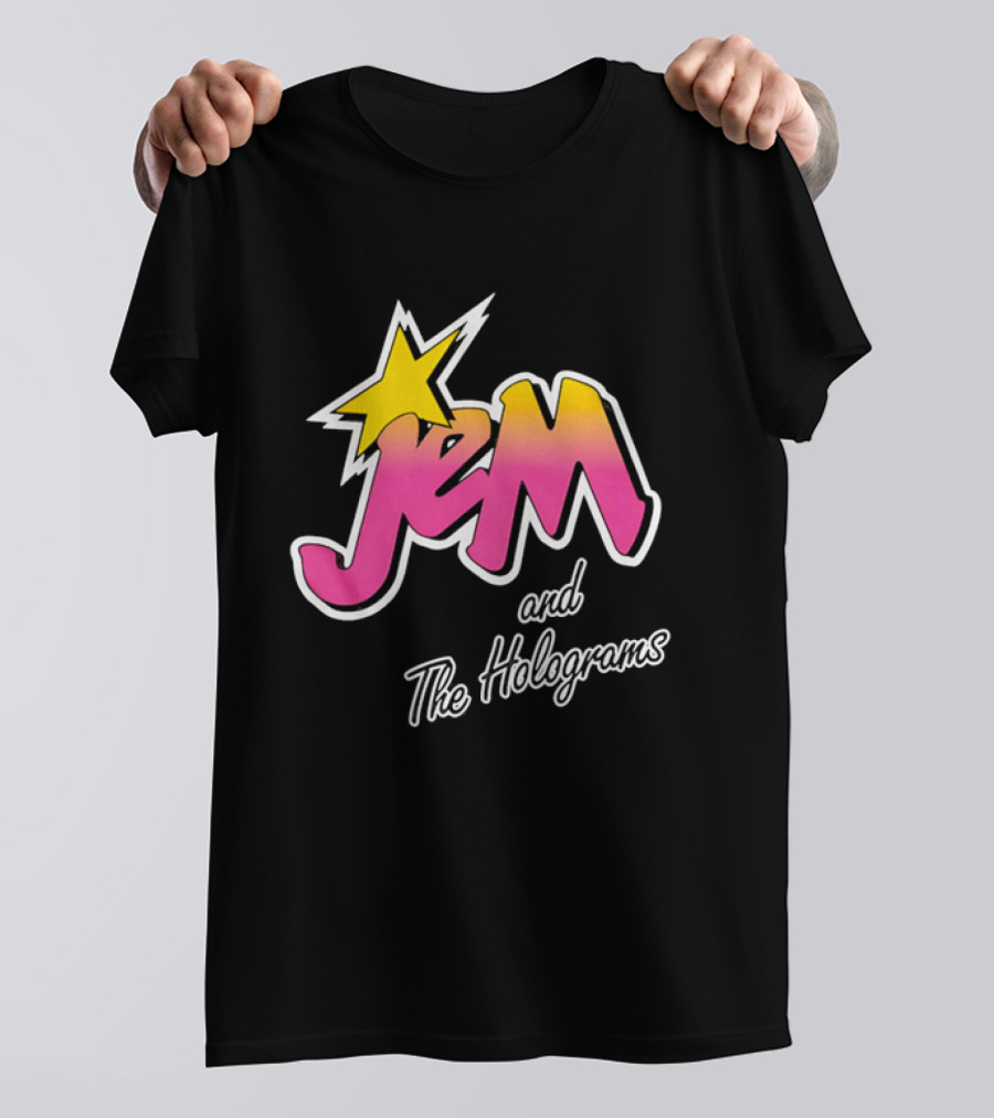 Jem And The Holograms 1980s Cartoon Logo Star Iconic Nostalgia T-Shirt
