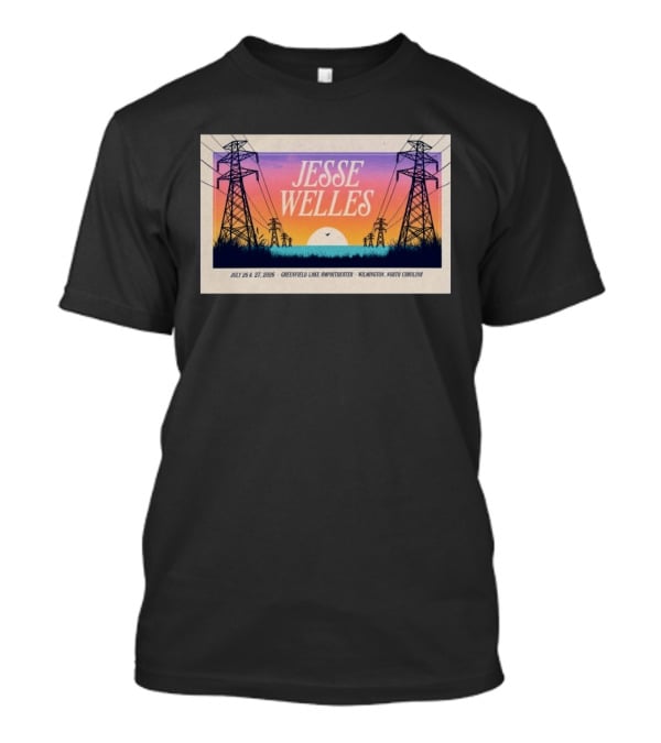 Jesse Welles July 26 27 2026 Greenfield Lake Amphitheater Wilmington North Carolina T-Shirt