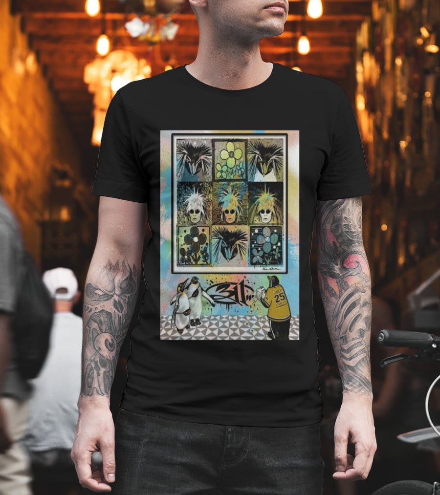 311 July 25 2026 Pittsburgh PA Penguins And Flowers By PaleoDesigns T-Shirt