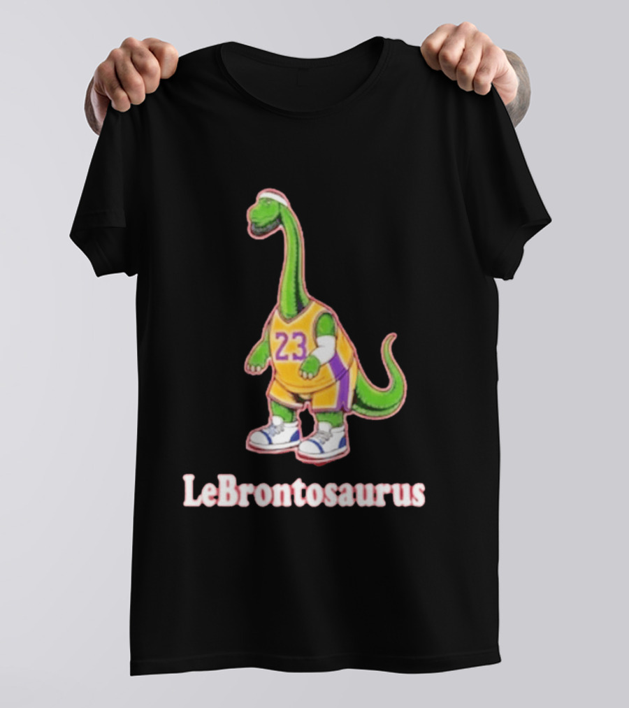 LeBrontosaurus Dinosaur Wearing Jersey 23 Basketball T-Shirt