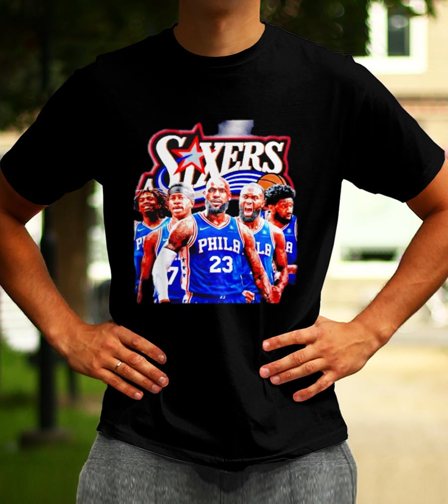 Philadelphia 76ers Star Players PHILA Jersey Sixers Basketball Team T-Shirt