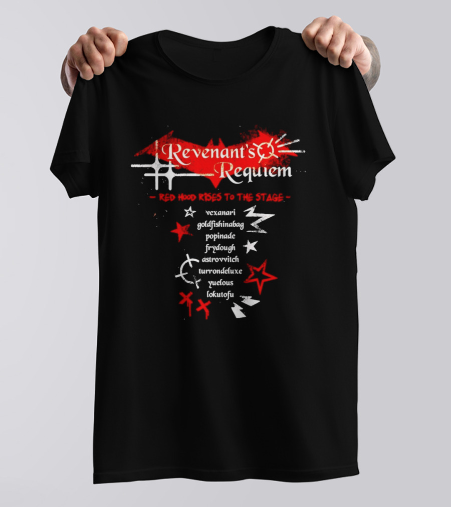 Revenant's Requiem Red Hood Rises To The Stage Stars T-Shirt