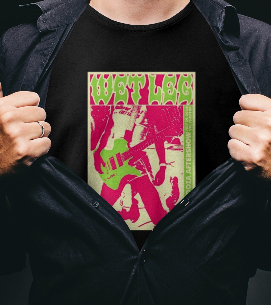 Wet Leg July 29 2026 Lollapalooza Aftershow Vic Theatre Chicago IL T-Shirt