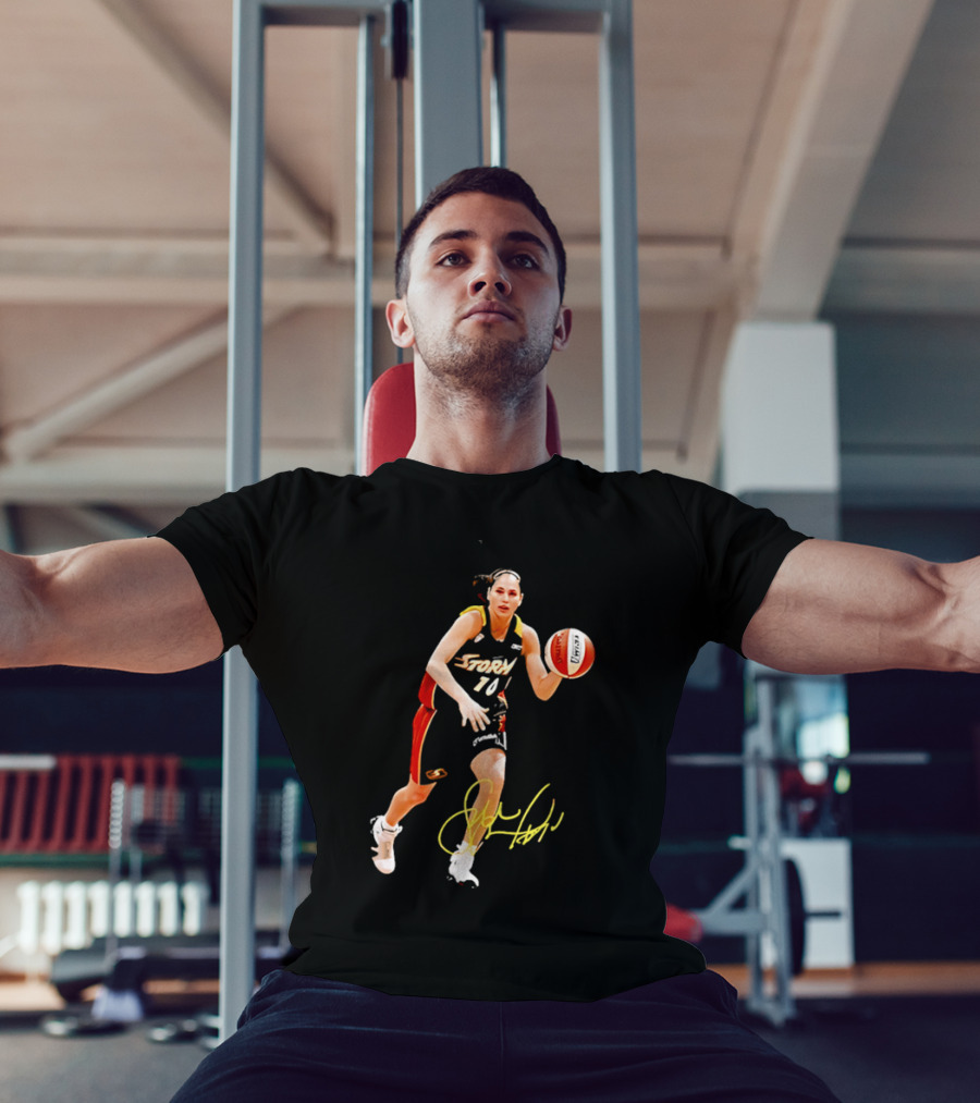 Sue Bird Autograph Seattle Storm Dribbling Basketball 10 T-Shirt