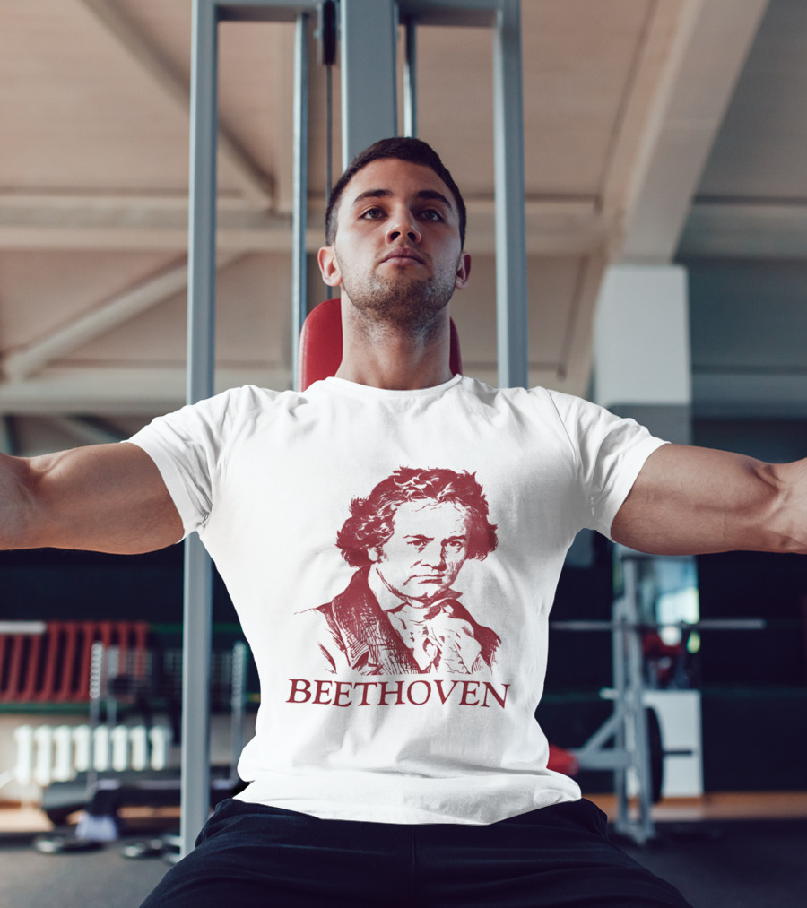 Beethoven Beethoven Classical Music Icon Bold Red T-Shirt