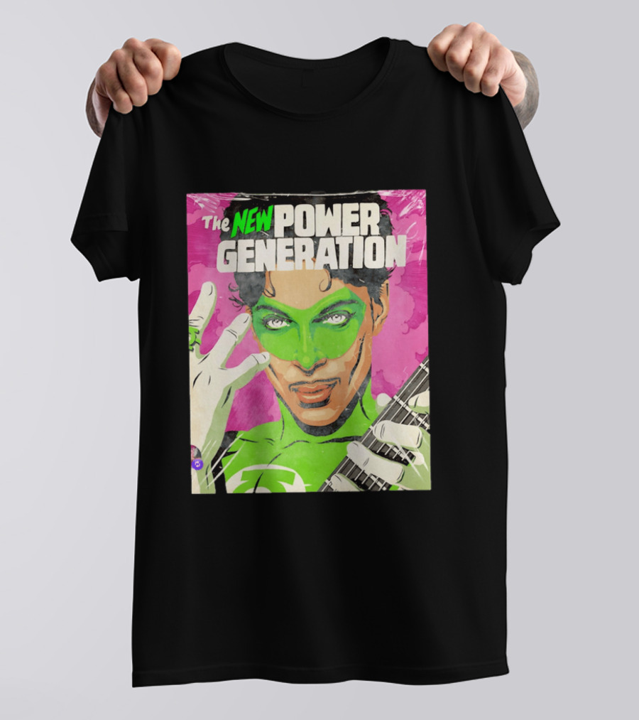 The New Power Generation Prince Green Lantern Guitar Hero T-Shirt