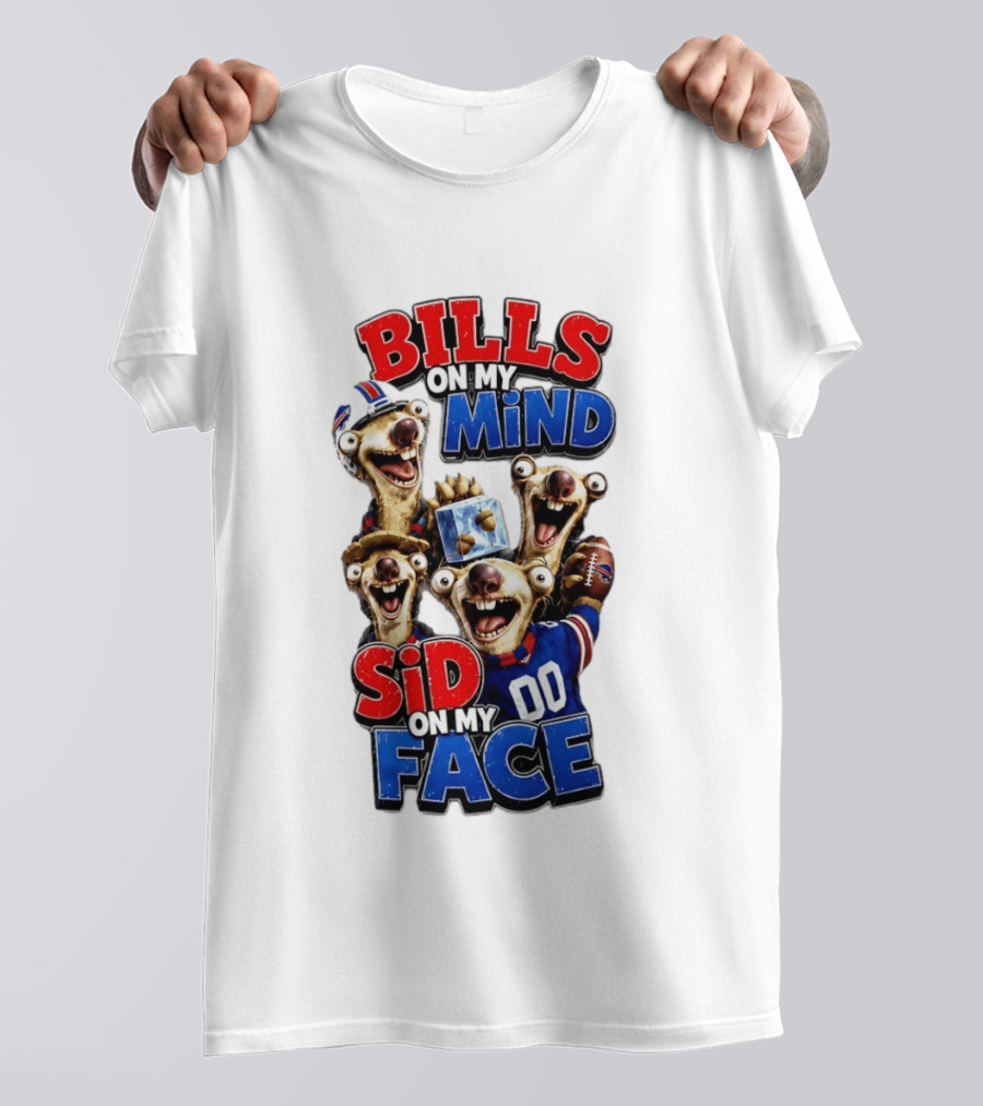 Buffalo Bills On My Mind Funny Sid Character Face Creation T-Shirt