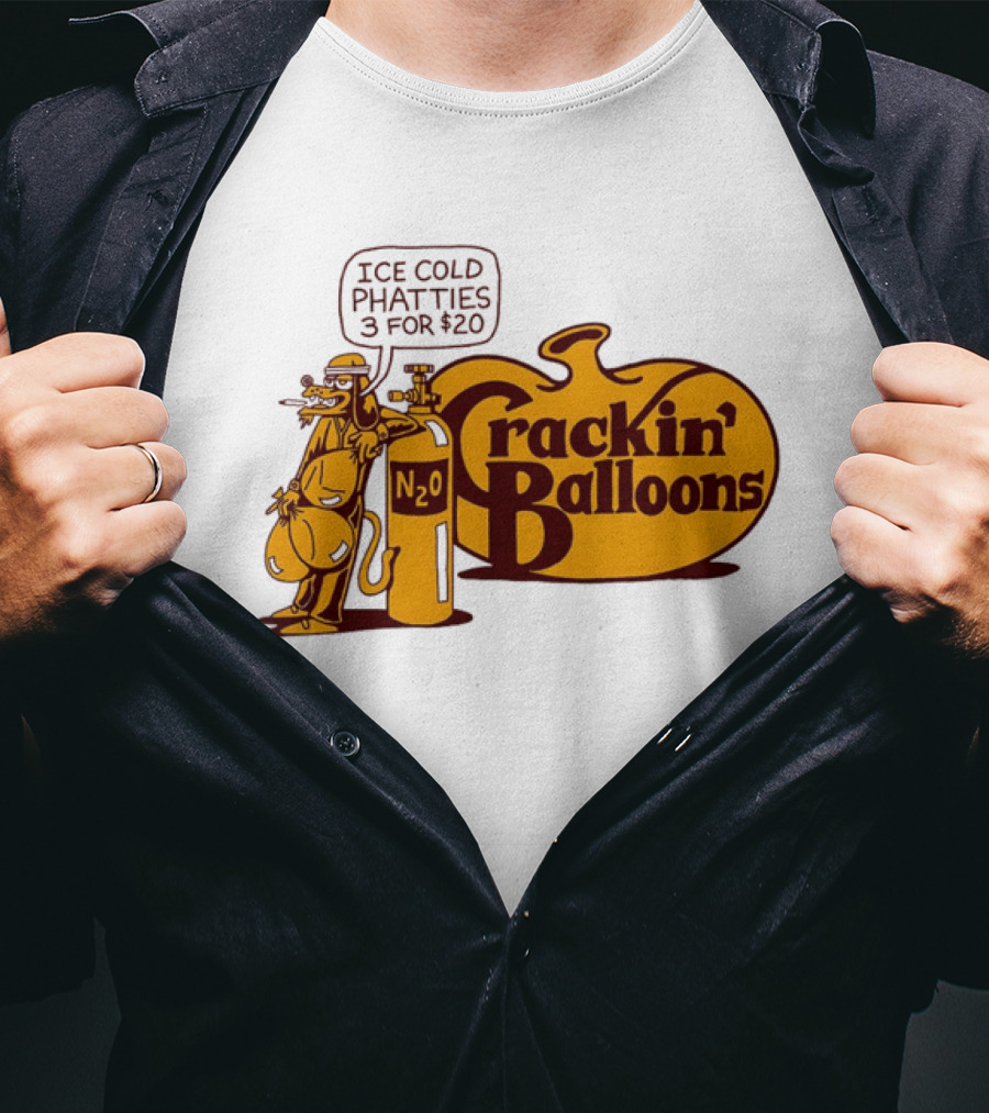 Cracker Barrel Crackin' Balloons Ice Cold Phatties N2O 3 For $20 T-Shirt