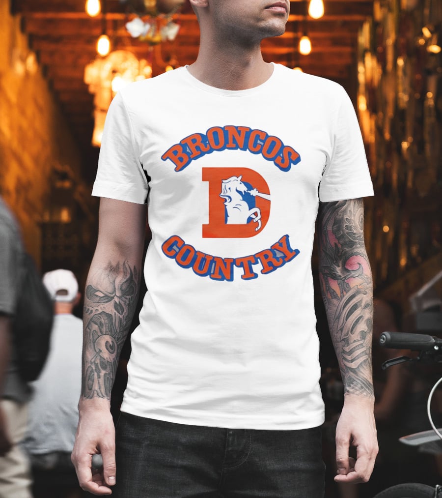Broncos Country D Letter Horseshoe T-Shirt