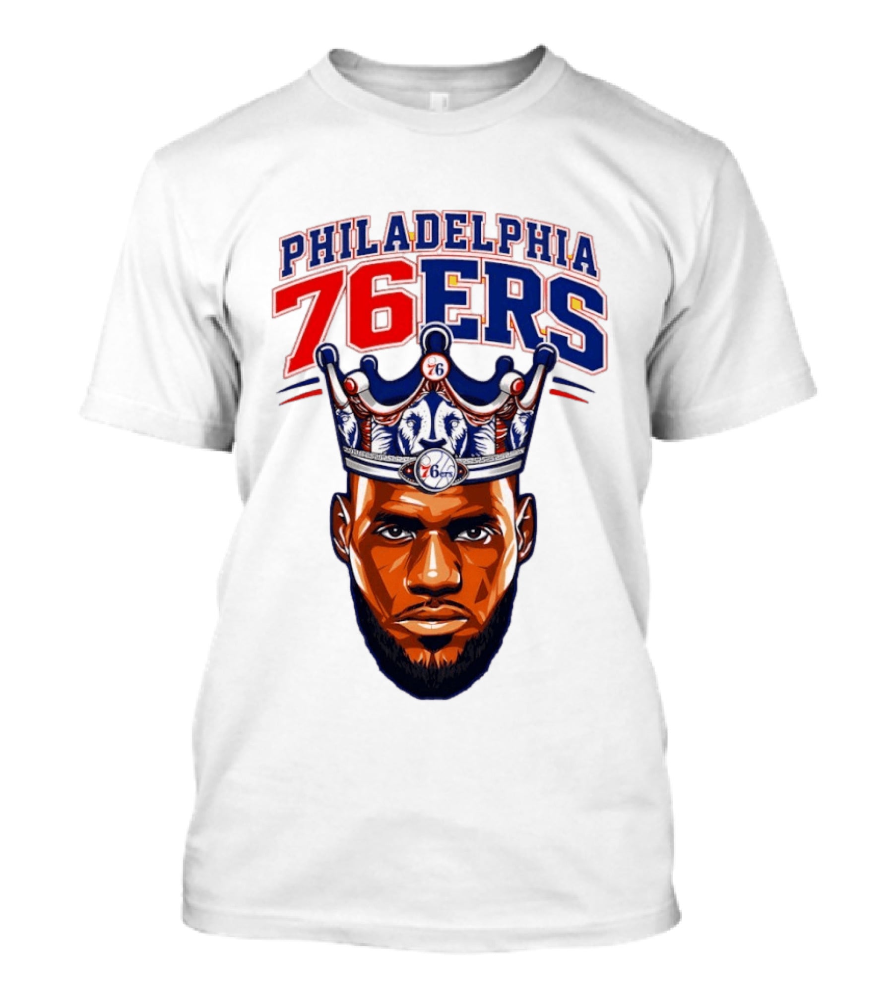 Philadelphia 76ers Lebron James 23 Basketball King Crown T-Shirt