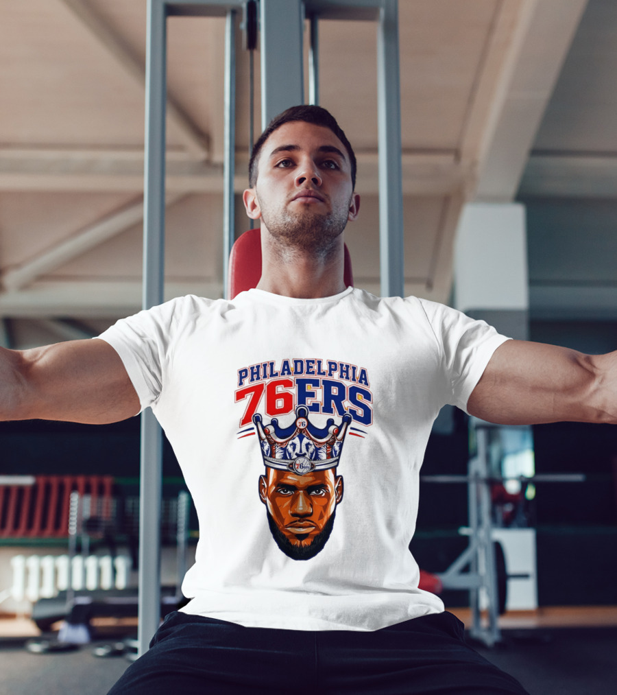 Philadelphia 76ers Lebron James 23 Basketball King Crown T-Shirt