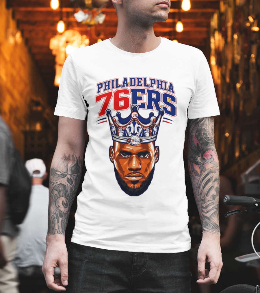 Philadelphia 76ers Lebron James 23 Basketball King Crown T-Shirt