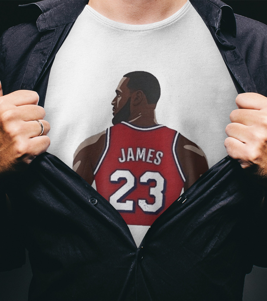 LeBron James 23 Philadelphia 76ers NBA Basketball Lakers Jersey T-Shirt