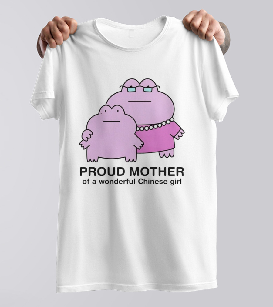 Proud Mother Of A Wonderful Chinese Girl Cartoon Characters T-Shirt