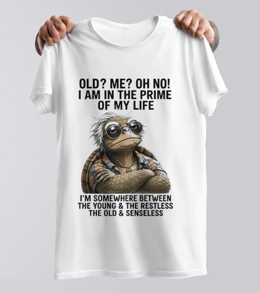Old Me Oh No I Am In The Prime Of My Life Somewhere Between The Young And The Restless T-Shirt