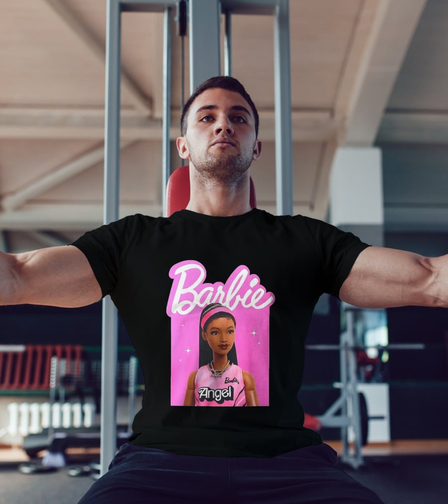 Angel Reese Barbie Doll Basketball Jersey Pink T-Shirt