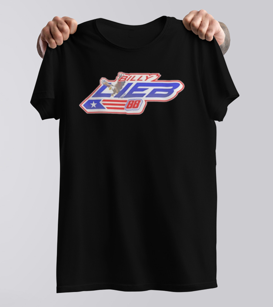 Billy Lieb No 88 Racing Driver American Eagle And Flag T-Shirt