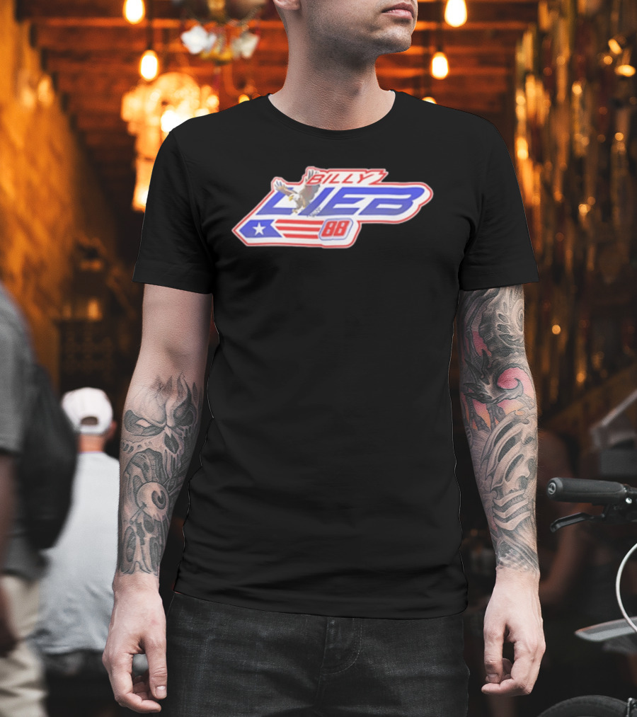 Billy Lieb No 88 Racing Driver American Eagle And Flag T-Shirt