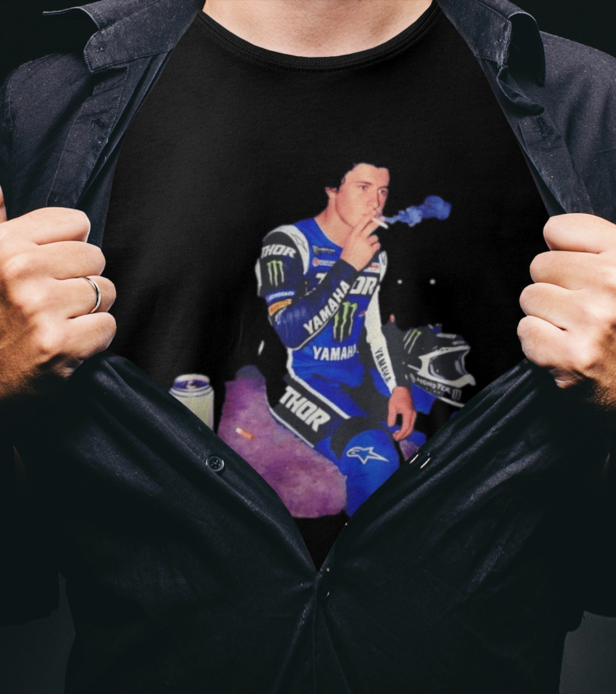 Haiden Deegan Yamaha Thor Monster Energy Smoking Image T-Shirt