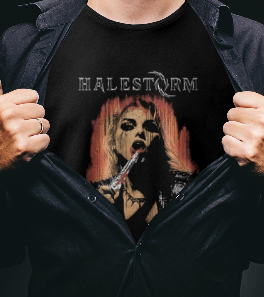 Halestorm Don't Forget To Smile Rain Blood T-Shirt