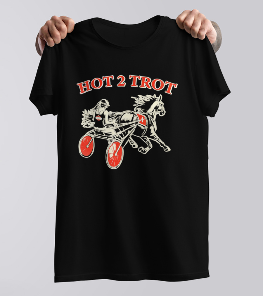 Hot 2 Trot Harness Racing Driver And Horse T-Shirt
