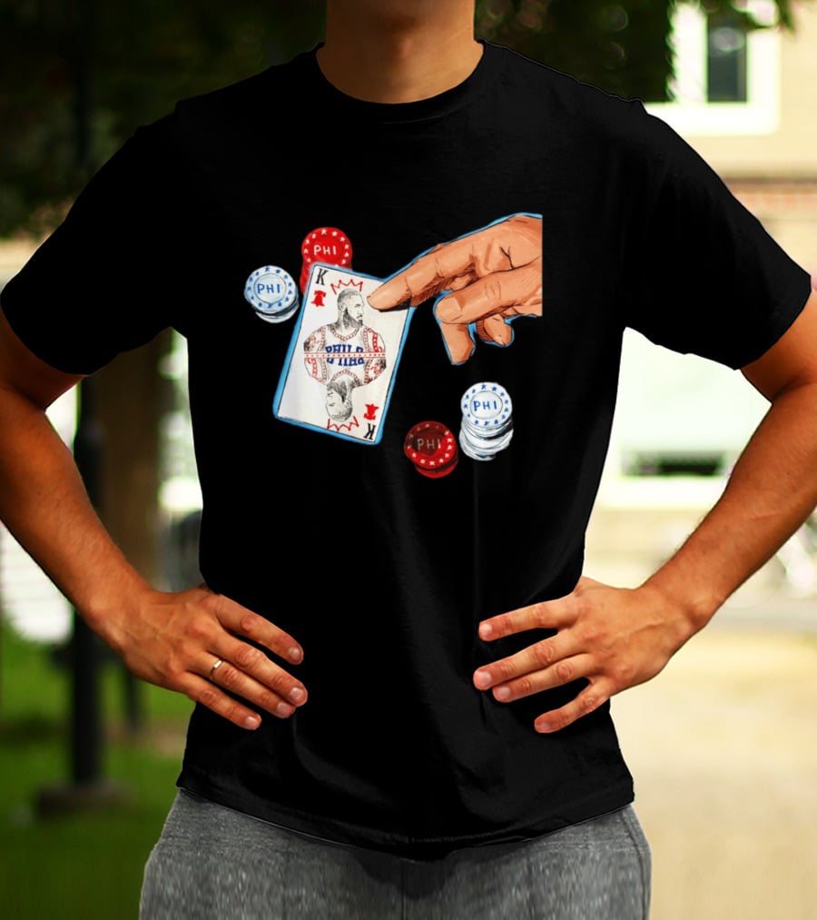 Philadelphia 76ers King Playing Card LeBron James The Last Hand T-Shirt