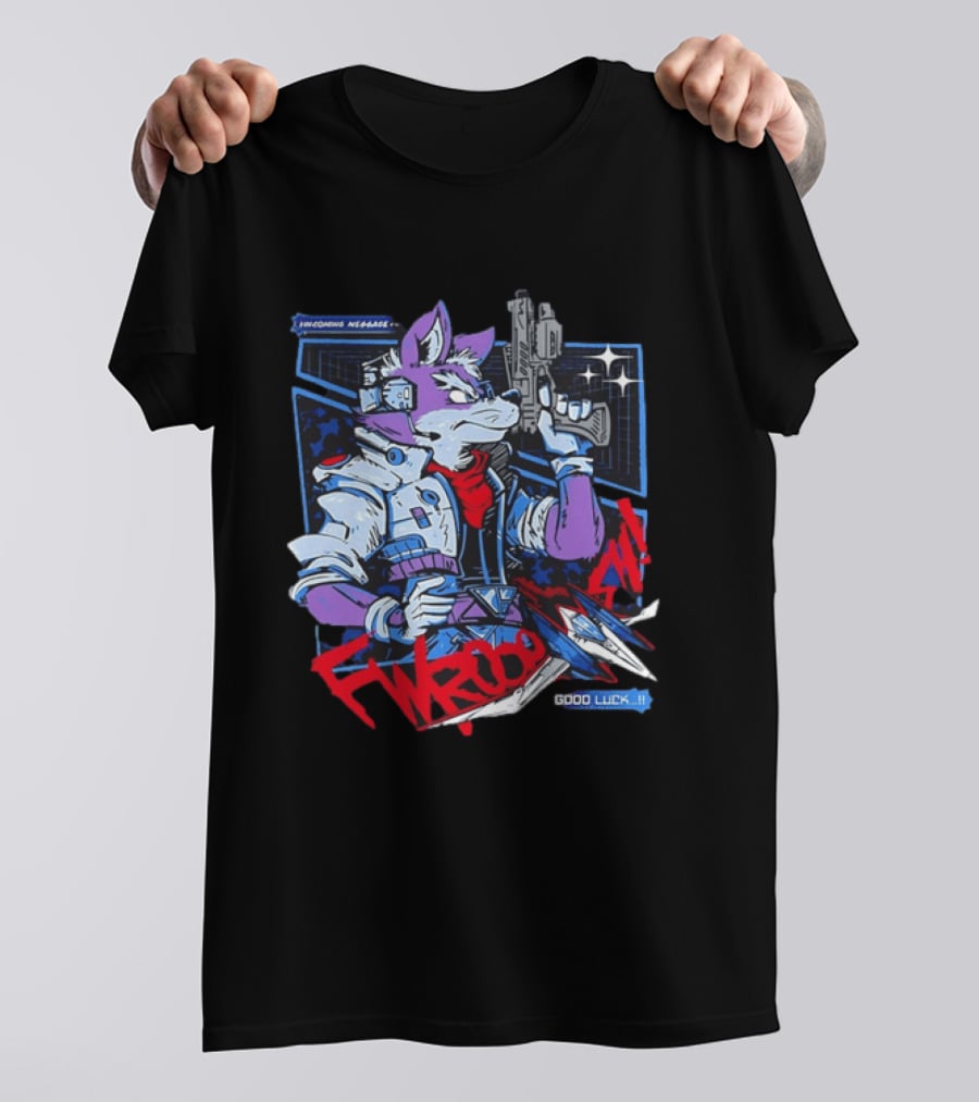 Incoming Message Fwooom Good Luck Star Fox Gaming T-Shirt