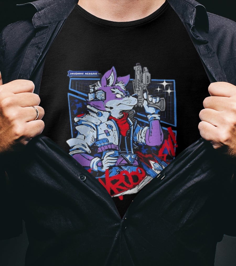 Incoming Message Fwooom Good Luck Star Fox Gaming T-Shirt